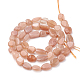 Chapelets de perles de sunstone naturelle naturelles(G-T064-32)-2