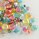 Ab-couleurs mixtes perles acryliques transparente(X-MACR-R546-23)-1