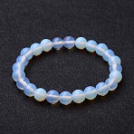Round Opal Beaded Stretch Bracelets, Inner Diameter: 2 inch(5cm)(BJEW-O118-10)