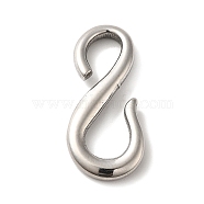 Non-Tarnish 304 Stainless Steel S-Hook Clasps, Stainless Steel Color, 28.5x13x3.5mm(X-STAS-P325-31P)