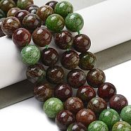 Natural Green Opal Beads Strands, Round, 10~10.5mm, Hole: 1mm, about 38pcs/strand, 15.04~15.16''(38.2~38.5cm)(G-H045-A03-10MM)