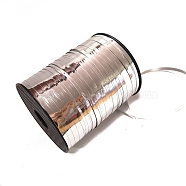 500 Yards Flat Single Face Laser Balloons Ribbon, Curling Ribbon, for Party Decoration, WhiteSmoke, 1/4 inch(5mm), about 500.00 Yards(457.2m)/Roll(HULI-PW0002-064D)