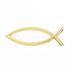(Defective Closeout Sale: Scratched)Waterproof 3D Jesus Fish ABS Plastic Self Adhesive Stickers, Religion Car Decals for DIY Car Decoration, Gold, 140x45x5.5mm(AJEW-XCP0002-03)