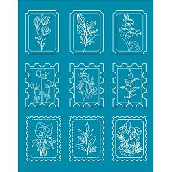 Silk Screen Printing Stencil, for Painting on Wood, DIY Decoration T-Shirt Fabric, Postcard Pattern, 100x127mm(DIY-WH0341-238)