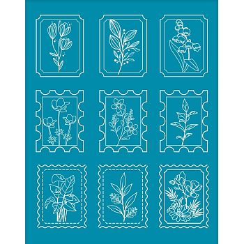 Silk Screen Printing Stencil, for Painting on Wood, DIY Decoration T-Shirt Fabric, Postcard Pattern, 100x127mm