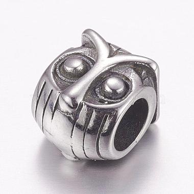 11mm Owl Stainless Steel Beads