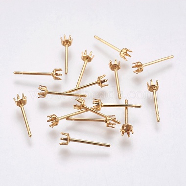 Golden Others 304 Stainless Steel Earring Settings
