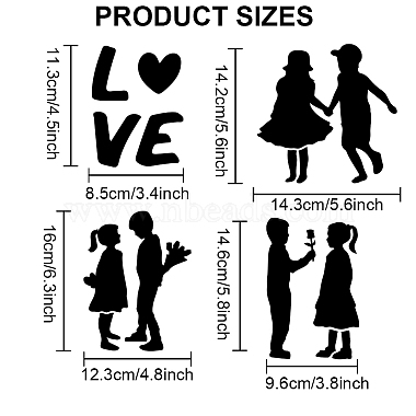 US 1Pc Valentine's Day Couple PET Hollow Out Drawing Painting Stencils(DIY-MA0003-04E)-2
