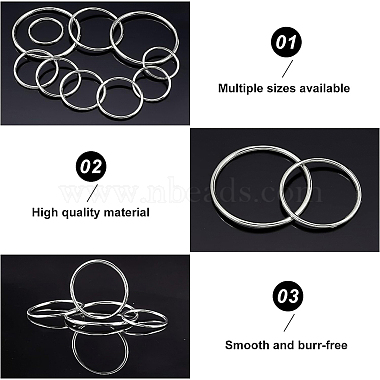 BENECREAT 28Pcs 4 Style Alloy Linking Rings(FIND-BC0003-33)-4