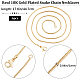 6Pcs Brass Snake Chain Necklaces Set for Men Women(MAK-BBC0001-07)-2
