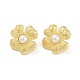 Flower Brass Stud Earrings(EJEW-Q391-24G)-2