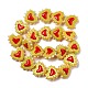 Baking Paint Glass Bumpy Beads Heart(X-LAMP-V001-07H)-2