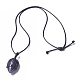 Natural Amethyst Beaded Pendant Necklaces(NJEW-G324-B07)-1