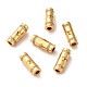 Brass Micro Pave Clear Cubic Zirconia Tube Beads(ZIRC-P086-04G)-1