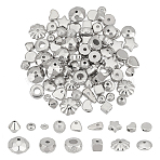 70PCS 14Style CCB Plastic Beads, Platinum, 4~10x4~10x1~7mm, Hole: 1.2~3.6mm(CCB-PH0001-25)
