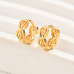 Elegant Classic Fashionable Brass Earrings for Women, Real 18K Gold Plated(BG3204)