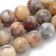 Natural Crazy Agate Beads Strands, Round, 6mm, Hole: 1mm, about 63~66pcs/strand, 15.5 inch(G-S259-38-6mm)
