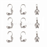 201 Stainless Steel Bead Tips, Calotte Ends, Clamshell Knot Cover, Stainless Steel Color, 8.5x4mm, Hole: 2mm, Inner Diameter: 4mm(STAS-R063-23)