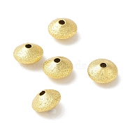 Rack Plating Brass Beads, Long-Lasting Plated, Cadmium Free & Nickel Free & Lead Free, Disc, Real 18K Gold Plated, 7x4.5mm, Hole: 1.4mm(KK-B053-29G)
