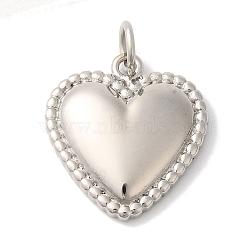 Non-Tarnish 304 Stainless Steel Pendants, with Jump Ring, Heart with Word Forever Charm, Stainless Steel Color, 26x23.5x5.5mm, Hole: 5.5mm(STAS-Z075-05P)