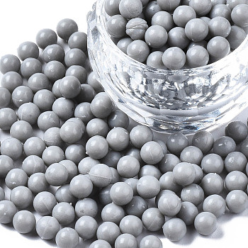 Plastic Water Soluble Fuse Beads, for Kids Crafts, DIY PE Melty Beads, Round, Light Grey, 5mm