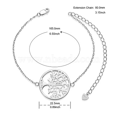браслеты Shegrace из стерлингового серебра с родиевым покрытием 925(JB566A)-5