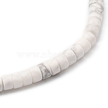 Natural Howlite Stretch Beaded Bracelets(BJEW-JB05496-01)-3