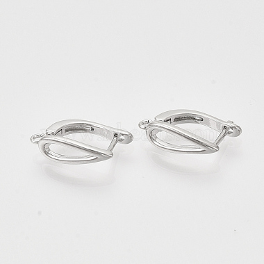 Real Platinum Plated Brass Hoop Earring Findings