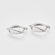 Brass Hoop Earring Findings with Latch Back Closure(KK-T048-020P-NF)-1