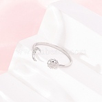 304 Stainless Steel Cuff Open Rings, Sun & Moon, Stainless Steel Color, 7mm, Inner Diameter: 19mm(SA-CBA4160-34P)