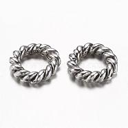 Alloy Linking Rings, Antique Silver, 14~14.5x3mm, Hole: 8mm(PALLOY-G151-02AS)