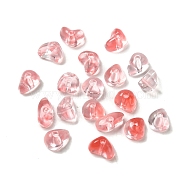 Transparent Acrylic Beads, Nuggets, Tomato, 4.3~5.8x7.6~8.5x3.8~4.7mm, Hole: 1.6mm, about 420pcs/50g(X-OACR-A021-12A)