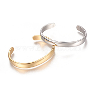 304 Stainless Steel Cuff Bangles, Mixed Color, 2-1/4x1-5/8 inch(5.7x4cm), 8mm(STAS-I110-10-8mm)