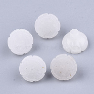 Natural White Jade Pendants, Lotus Pod, 16x12mm, Hole: 1mm(G-S349-11G)