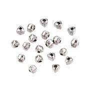 925 Sterling Silver Spacer Beads, Triangle, Platinum, 2.5~3x2.5~3x2.5mm, Hole: 0.8~0.9mm(STER-T007-97P)