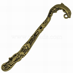 Zinc Alloy Bookmarks, Lead Free, Nickel Free and Cadmium Free, Antique Bronze Color, Size: about 83mm long, 20mm wide, 4mm thick, hole: 2.5mm(X-PALLOY-16-AB-FF)