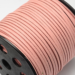 Faux Suede Cord, Faux Suede Lace, Dark Salmon, 4x1.4mm, about 98.42 yards(90m)/roll(LW-R007-4mm-1041)