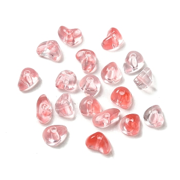 Transparent Acrylic Beads, Nuggets, Tomato, 4.3~5.8x7.6~8.5x3.8~4.7mm, Hole: 1.6mm, about 420pcs/50g