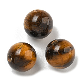 Natural Tiger Eye Beads, Round, 18mm, Hole: 3.5mm