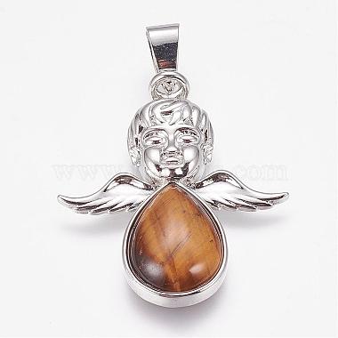 Natural Tiger Eye Pendants(G-G651-E02)-2