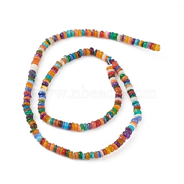 Rainbow Color Natural Freshwater Shell Beads Strands(SHEL-M018-08A)-2