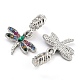 Rack Plating Alloy Pave Colorful Rhinestone Insect European Dangle Charms(FIND-B034-14P-02)-2