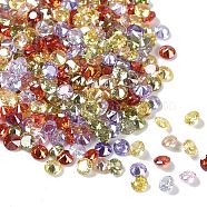 Cubic Zirconia Cabochons, Grade A, Faceted, Diamond, Mixed Color, 3x2mm(ZIRC-M002-3mm)