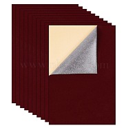 Jewelry Flocking Cloth, Polyester, Self-adhesive Fabric, Rectangle, Brown, 29.5x20x0.07cm, 20pcs/set(DIY-BC0011-34D)