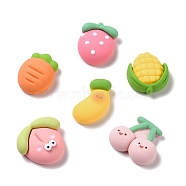 Opaque Resin Cabochons, DIY Accessories, Phone Case Decoration, Mixed Shapes, Mixed Color, 21.5~23.5x14.5~24.5x8~10mm(CRES-M010-22)
