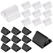 60Pcs 2 Style Plastic Card Holders, for Memo Note Name Sign Wedding Party Birthday, Rectangle & Triangle, Mixed Color, 30pcs/style(DJEW-NB0001-08)