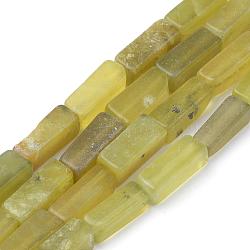 Natural Peridot Beads Strands, Cuboid, 14~15x5~6x5~6mm, Hole: 1mm, about 28pcs/strand, 15.7 inch(G-Q949-003)