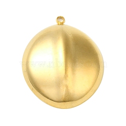 Ion Plating(IP) 304 Stainless Steel Pendants, Half Round Charm, Real 18K Gold Plated, 32x26x8mm, Hole: 1.8mm(STAS-C104-45G)