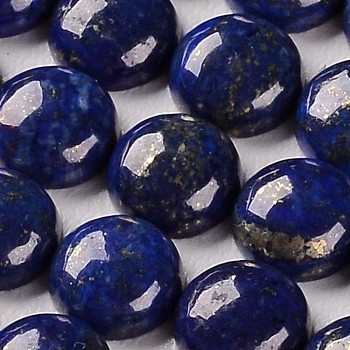 Dyed Natural Lapis Lazuli Gemstone Dome/Half Round Cabochons, 30x7~8mm