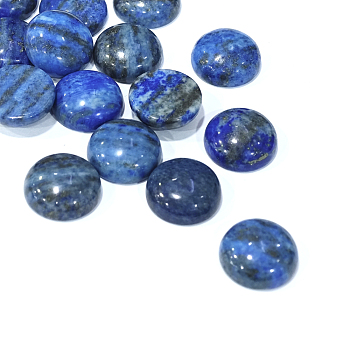 Dyed Natural Lapis Lazuli Gemstone Dome/Half Round Cabochons, 16x6mm